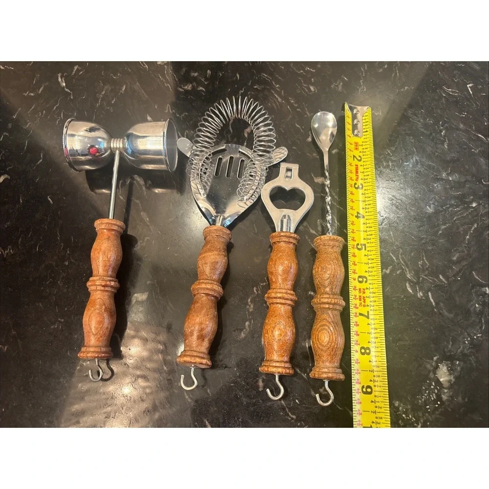 Vintage MCM 4 Piece Knight Bar Tool Set